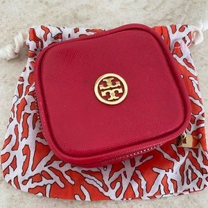 Tory Burch Red Leather Coin Purse